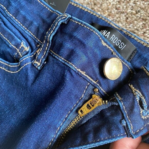 Nina Rossi Jeans Bootcut Long High Rise New Women’s Size 5 - Picture 5 of 10